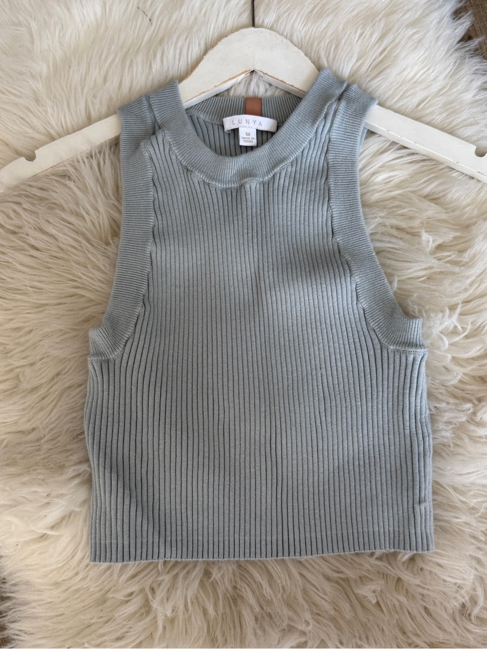 Lunya blue tank top